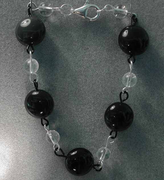 Rainbow Obsidian & Quartz Bracelet